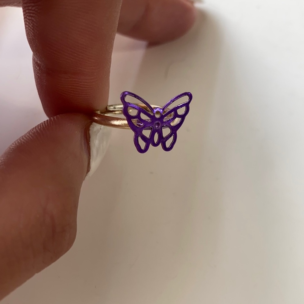 Purple Butterfly Ring